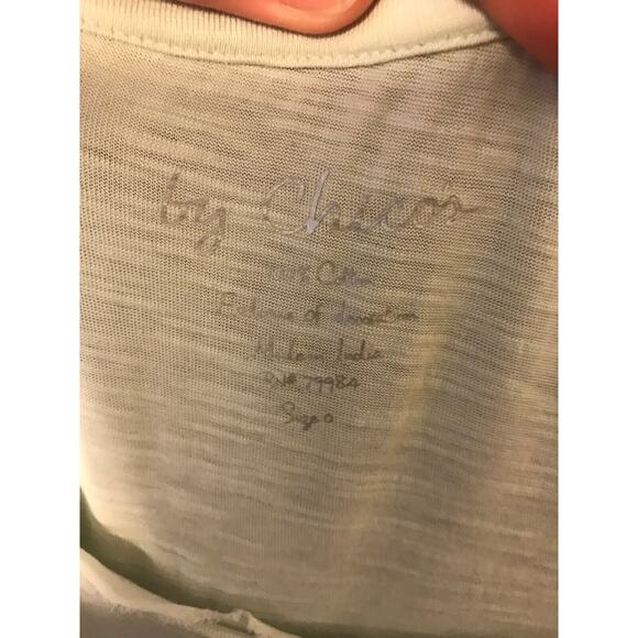 Small Chicos Womens Light Green Cotton Tank Top Pattern Raw Edge Neckline - Picture 8 of 8